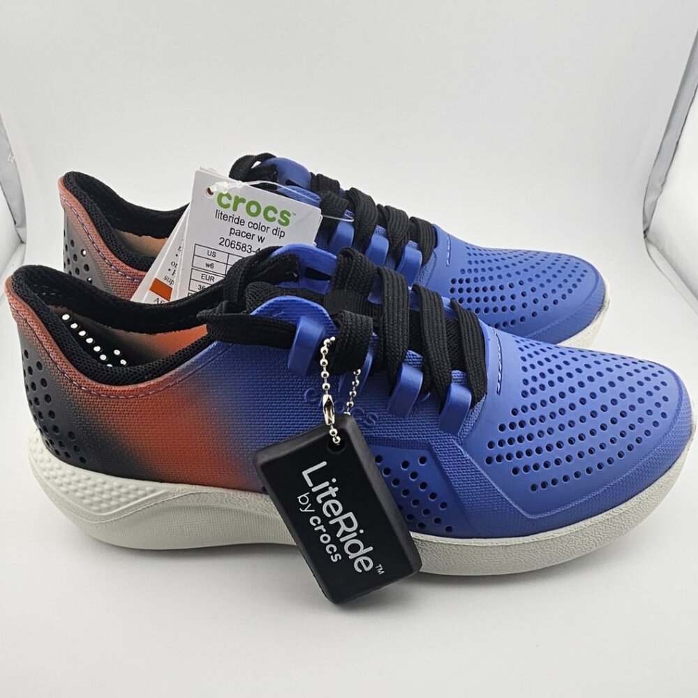 Crocs LiteRide Color Dip Pacer Sneakers Women's 6 NWT